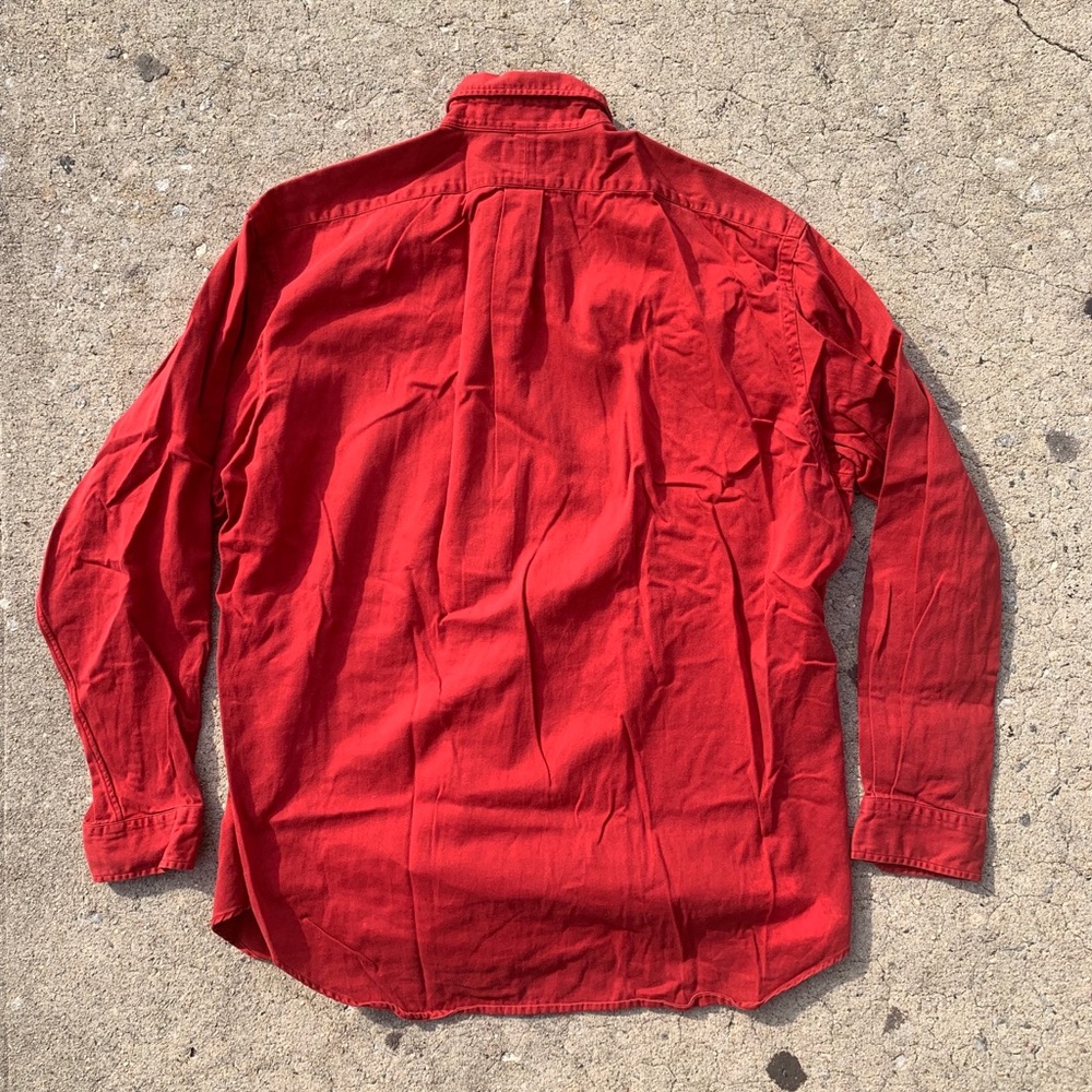 Ralph Lauren Red Long Sleeve Button Down Shirt XL - Picture 4 of 4